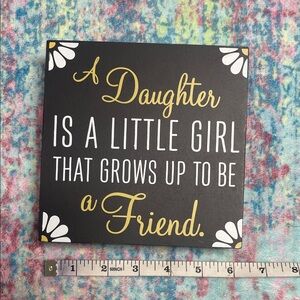 🛍️Kohl's Black and Gold Daughter Friendship Wall Art